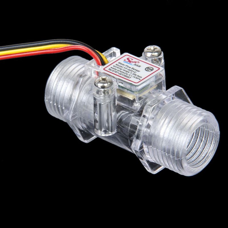 G1/2&quot; Water Flow Sensor 1-30L/min Transparent Material Visible Flow Meter Water Flow Counter YF-S201C