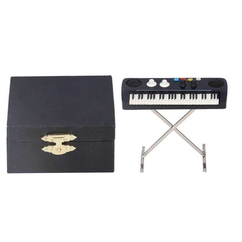 Miniatur Elektronische Orgel Mini Größe Puppenhaus Instrumente Modell für Büro Schreibtisch für Hause