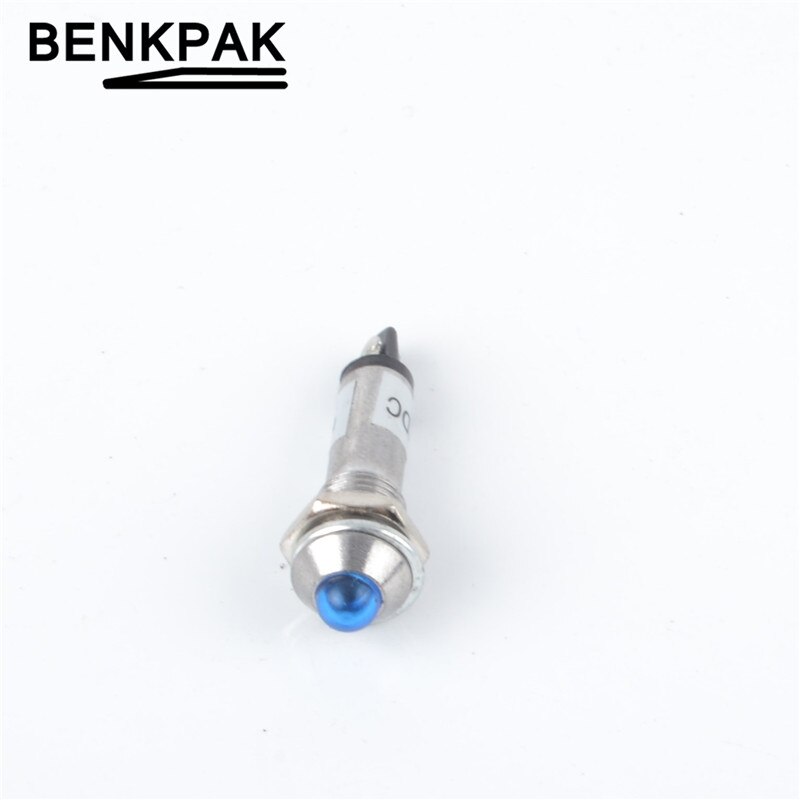 5PCS signal light 8mm pilot lamp signal light 12V 24V 220V LED indicator light: Blue / 24V