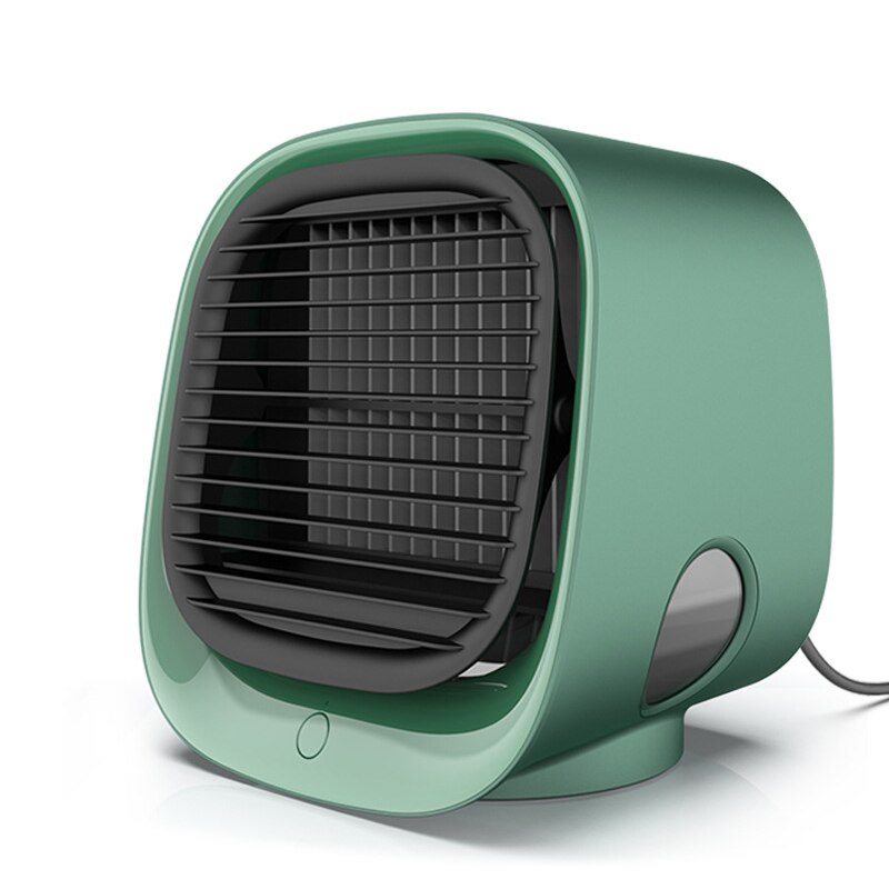 Mini climatiseur portable 7 couleurs led, humidificateur, purificateur, usb, refroidisseur d'air de bureau, ventilateur avec réservoir d'eau, 5v la maison: Vert