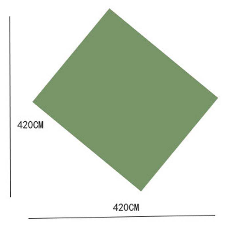 Grand auvent d'extérieur 3x3m, bâche étanche, tente, ombrage de jardin, hamac de Camping, abri solaire sans Support, poteau OD005