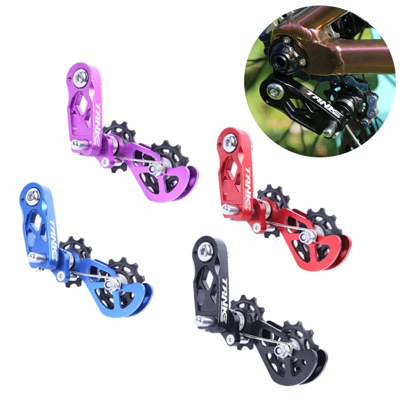 Tensor de cadena de bicicleta para cadena de 8 velocidades de hasta 12 velocidades, polea desviadora trasera, guía de cadena, accesorios para bicicleta