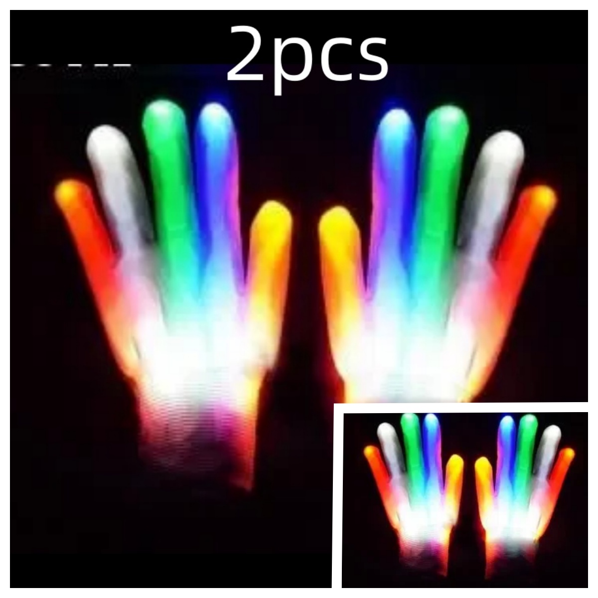 Luvas de led neon guantes brilhantes festa de halloween luz adereços luminosos piscando crânio luvas palco traje suprimentos: Marrom