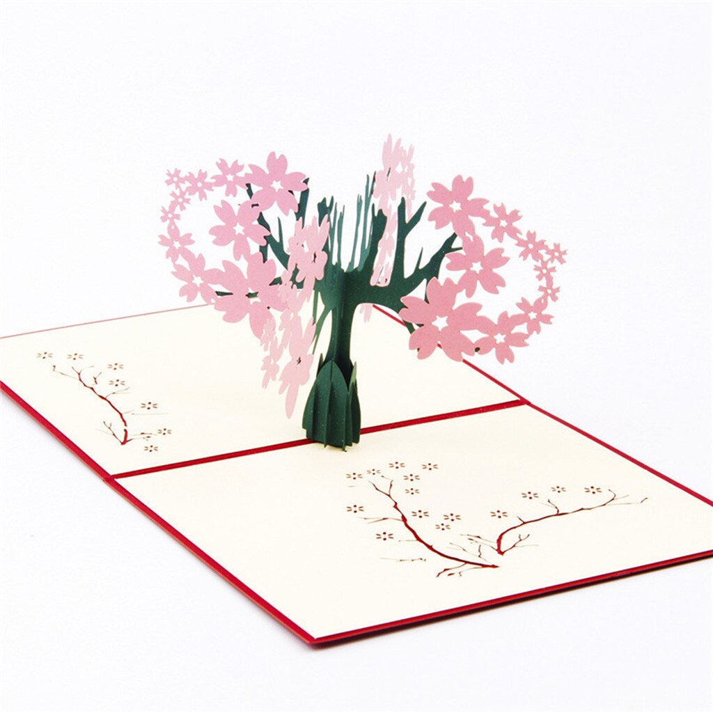 Tarjetas Pop-Up 3D de amor, de San Valentín, postal con pegatinas para sobres, invitación de boda, tarjetas de felicitación, aniversario para ella