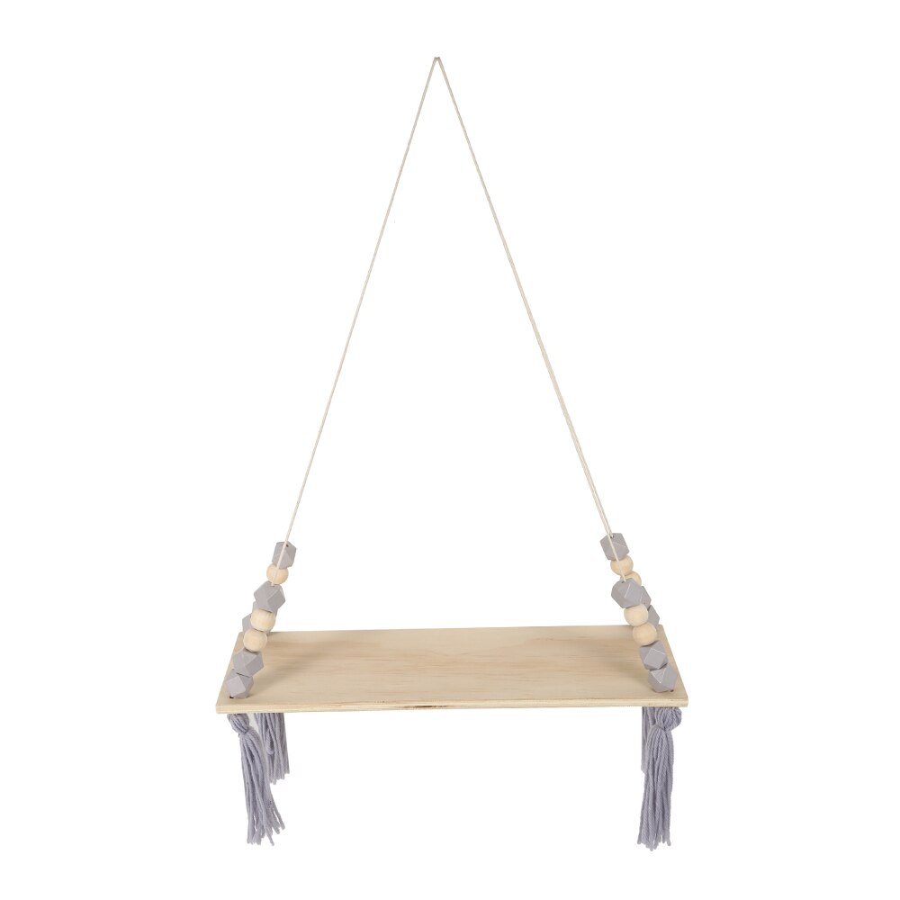 Étagère en octogone rose Style Macaron | Décoration de perles, rangement mural, jouet suspendu, modèle de jouet en bois, décoration d'ameublement de chambre d'enfant: Ardoisé