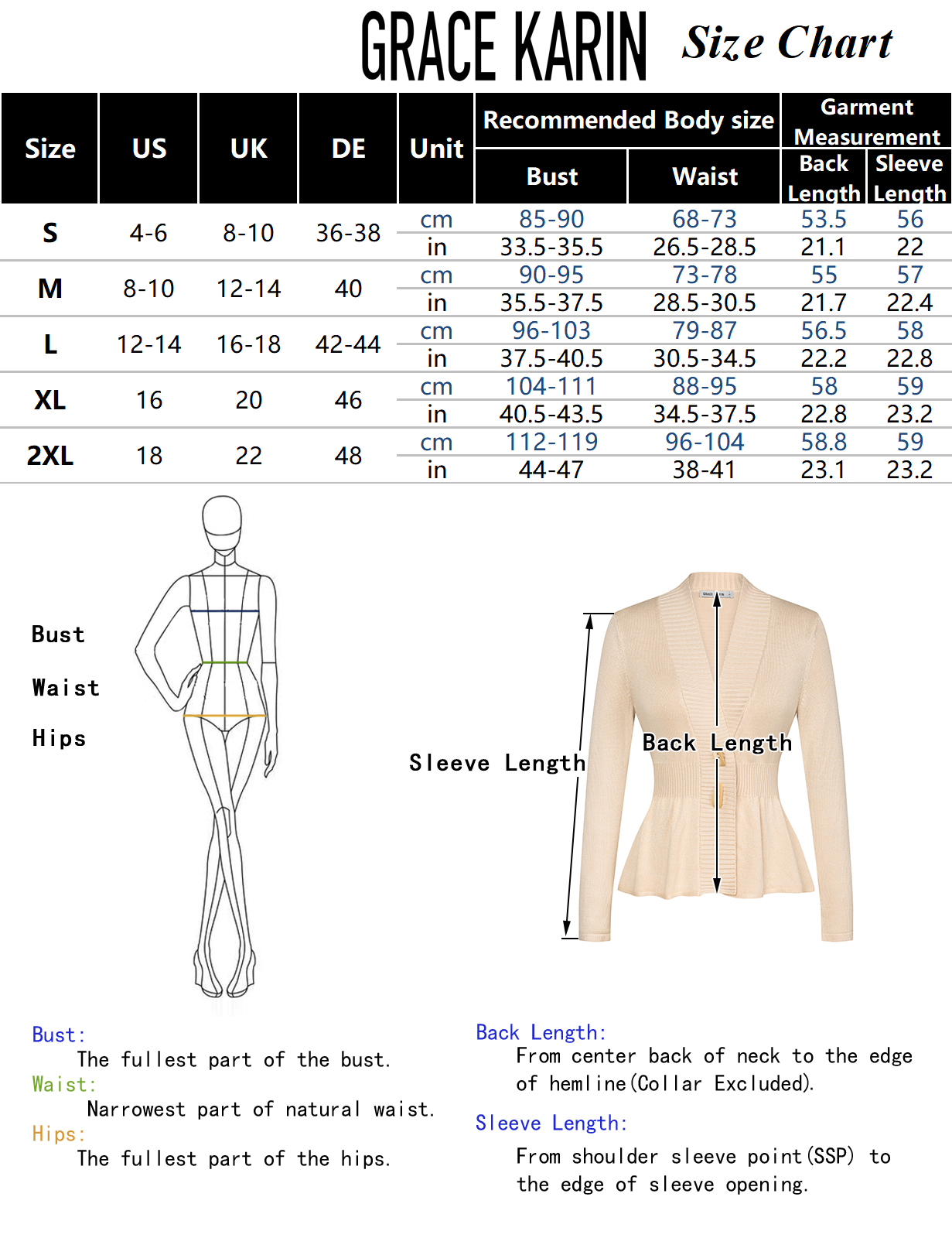 GK Women Cardigan Slim Fit Casual Defined Waist Spring Autumn Long Sleeve V-Neck Button-Up Knitted Sweater