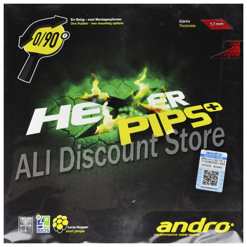 Original Andro table Tennis Rubber Hexer Pips+ Raw Rubber Ping Pong Tenis De Mesa