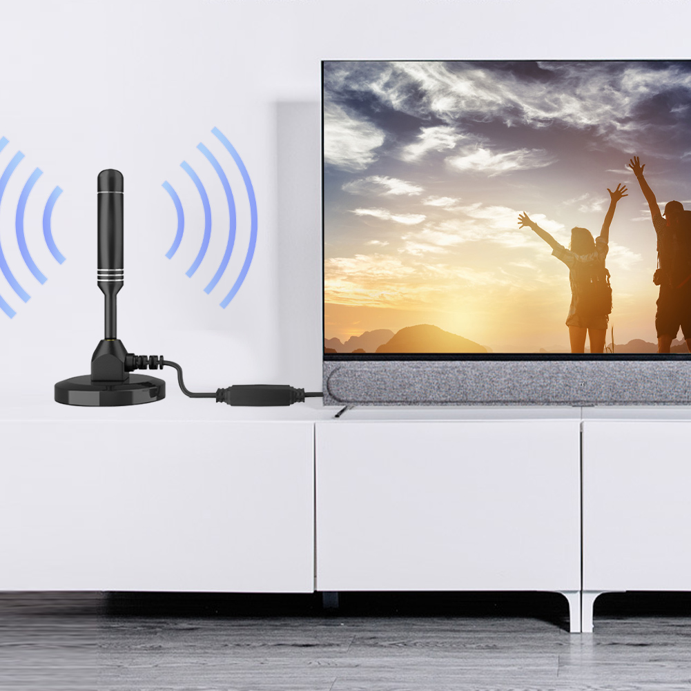 Amplified HDTV Antenna 37dB High Gain Multi-use HDTV Digital Box Indoor Antenna Home TV Aerial Support 4K 1080p All Television