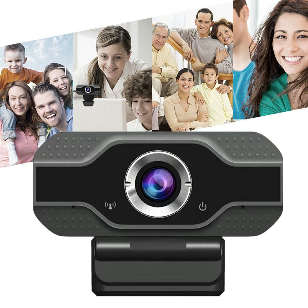 HD 1080P 60fps Microcomputer Webcam With Microphone, Rotatable, USB Plug Included For Live Video Call Conference Work