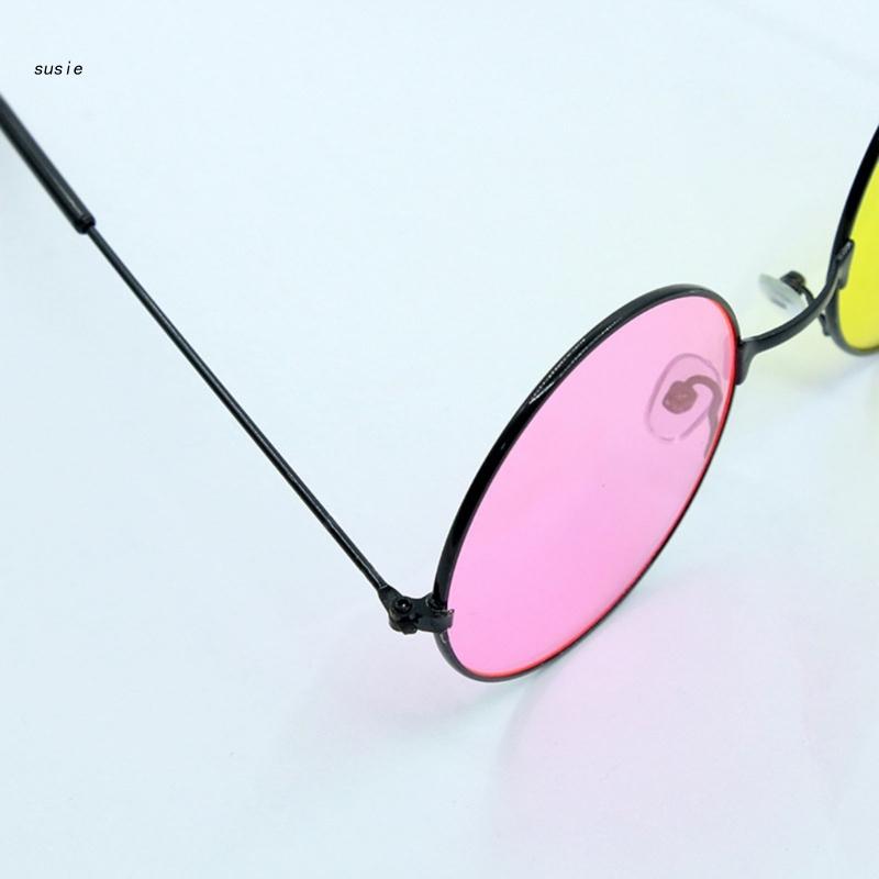 Gafas de sol con montura redonda Vintage, lentes de colores mezclados, herramienta para tomar fotos, Cosplay