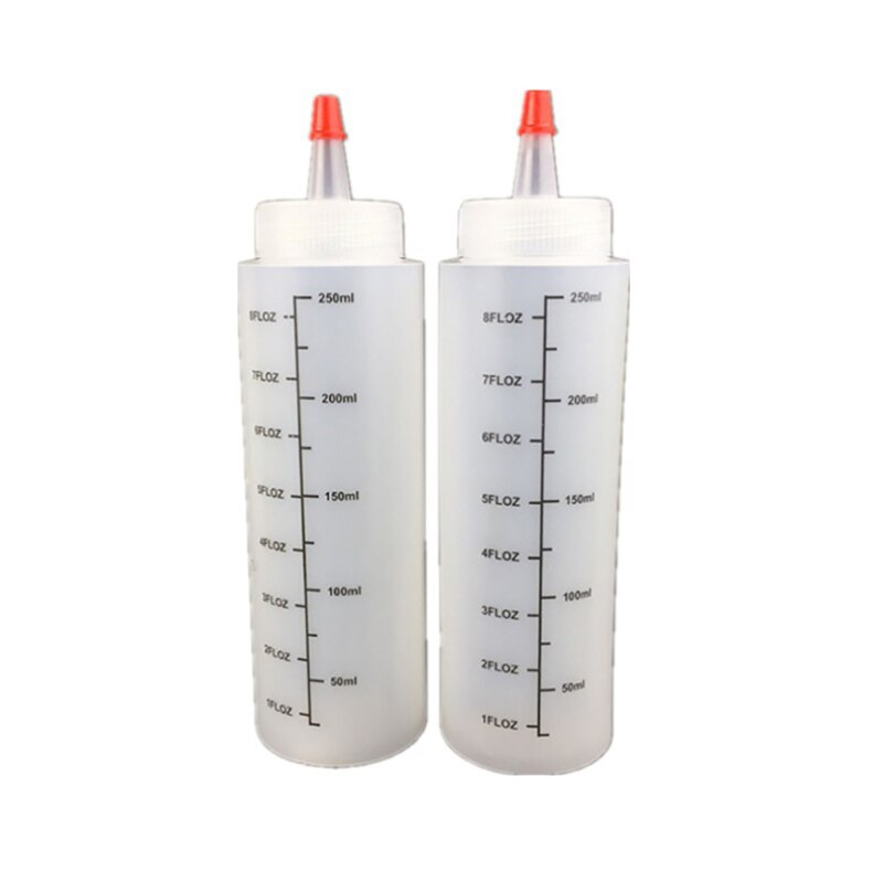 Pe Plastic Naald Neus Schaal Squeeze Fles Cap Samendrukbare Fles Met Lekvrije 250Ml Salade Squeeze Fles keuken Tool