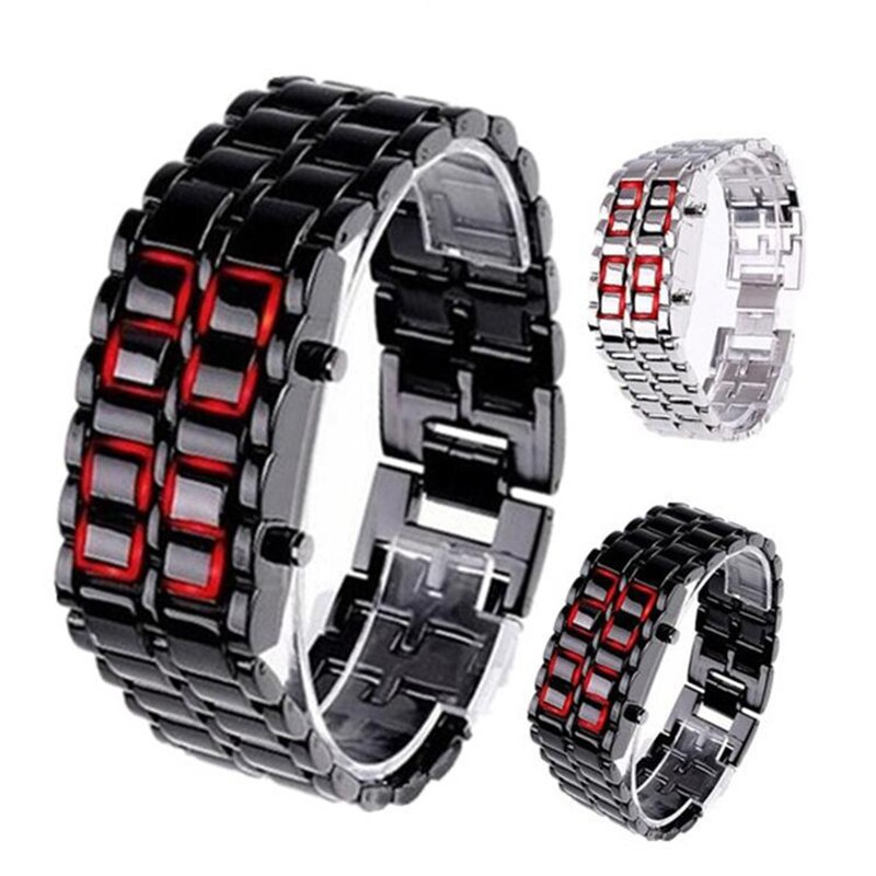 Binary-pulsera Digital LED para parejas, reloj a juego, de , FOU99