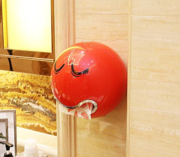 Bathroom waterproof toilet paper box Alien Paste-type tissue box container rack roll paper tube Toilet paper holder: 9