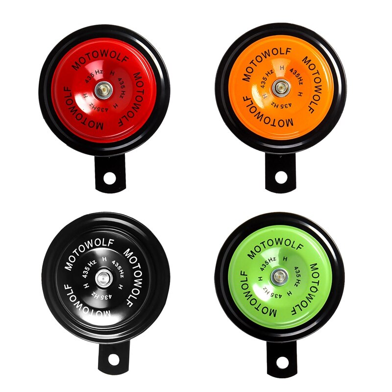 1Pcs Motorcycle Horn Moto Trumpet 12V Black Loud 110db Moped Dirt Bike Electric Vehicle Scooter Air Horns Motorbike Classic Horn