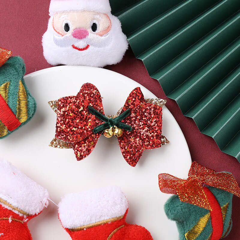 Mignon épingle à cheveux pince à cheveux pour filles bébé enfants épingles à cheveux joyeux noël épingles à cheveux femmes fête Barrettes cheveux accessoires chouchous: 05