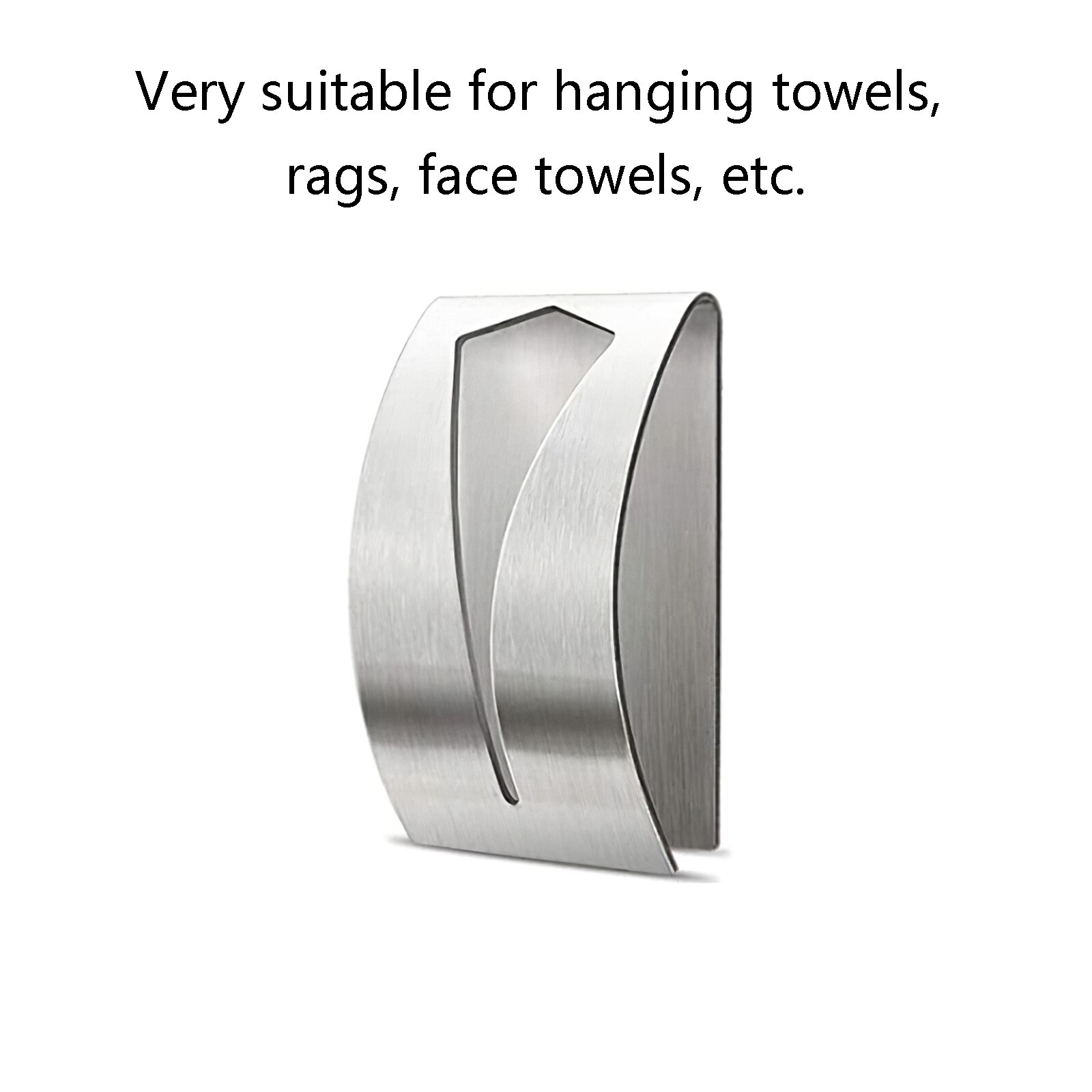 4pcs Stainless Steel Push In Holders Self-Adhesive Push In Tea Towels Cloth Holder Towel Rack Multifunction Bath Bathrobe Hanger