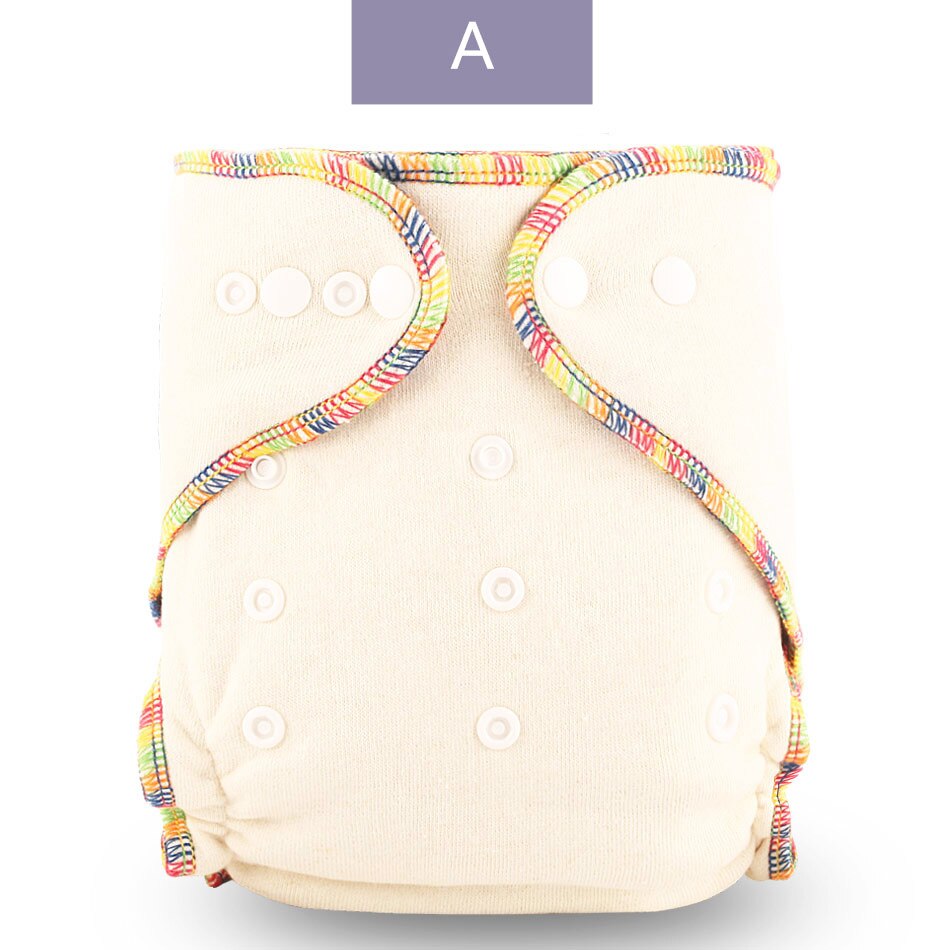 Elinfant Kawa polarny runo wielokrotnego użytku dopasowana pieluszka jeden rozmiar noc AIO i AI2 pieluszka dla niemowląt zmywalna konopna pieluchy z tkaniny 1 szt. Opakowanie: A-fitted diaper