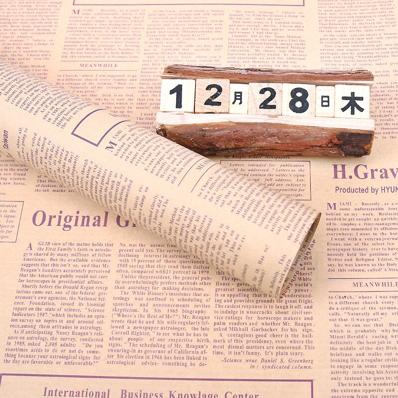 5 Teile/satz 50*70cm Vintage Kraft Verpackung Papier Bouquet Verpackung Englisch Zeitung Blume Verpackung Papier DIY Material: 16