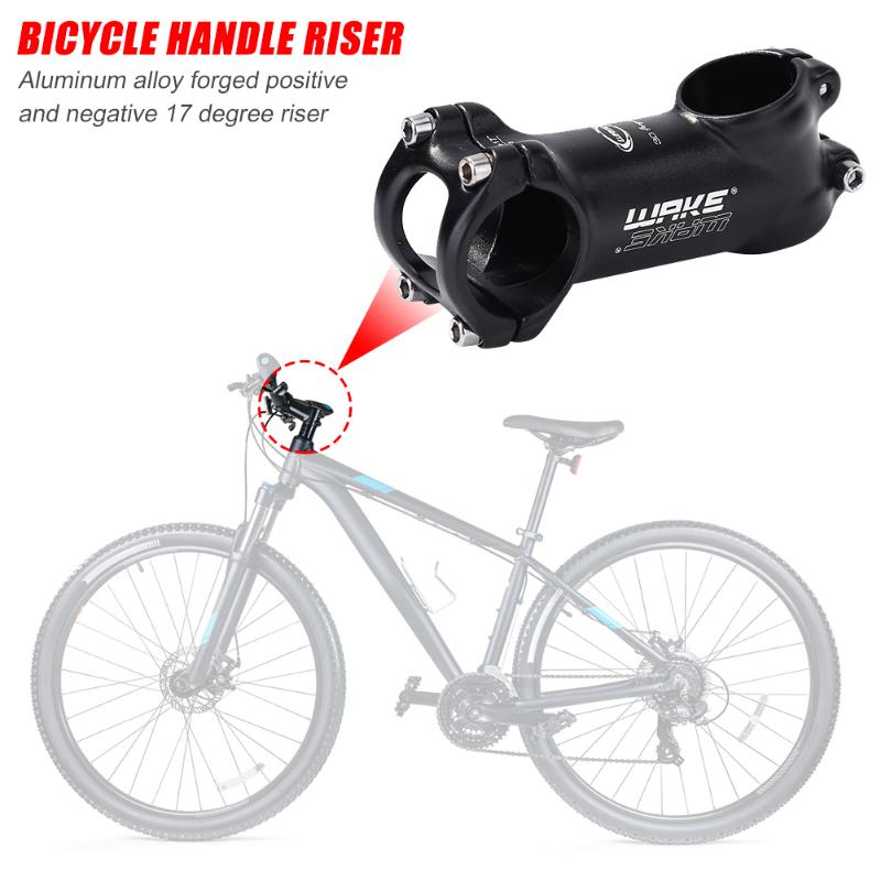 Potence de vélo wake 31.8mm tiges avant vtt, partie 70/80/90/100/110mm, potence de vélo en alliage d'aluminium, potence de guidon de vélo à 17 degrés