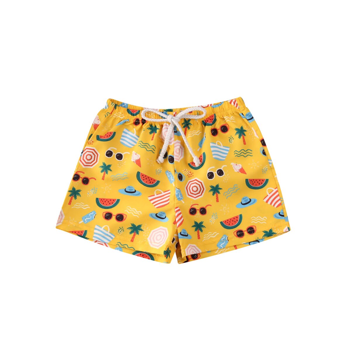 Vauva poikavauva shortsit söpö taapero lapset ananaspuu ranta trooppinen print shortsit uimahousut kesähousut 6m-3y: Keltainen / 12m
