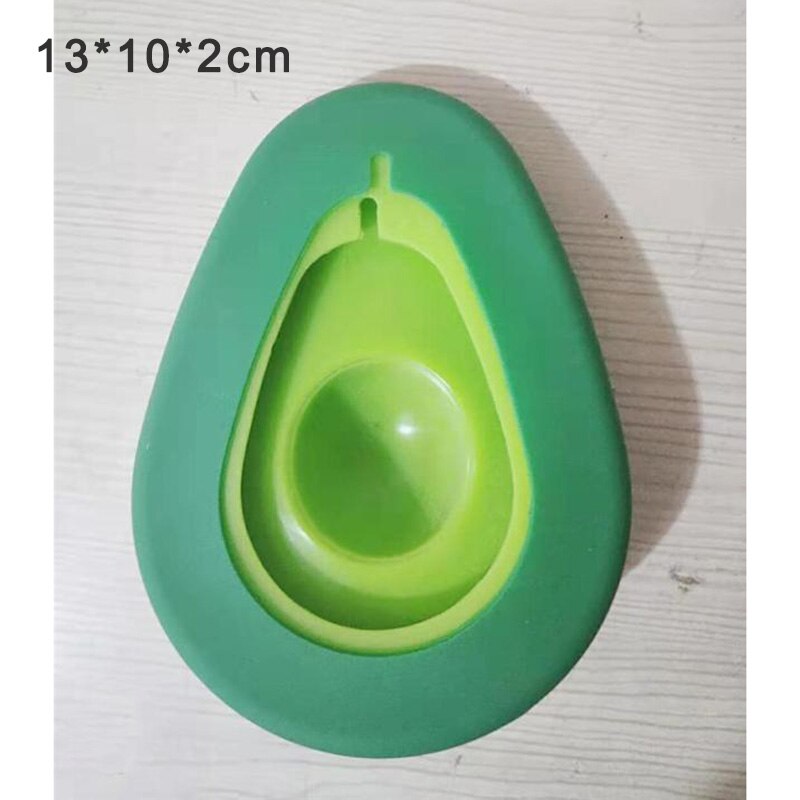 Green Avocado Huggers Silicone Avo Saver Box Keep Your Avocados Fresh Snap-On Lid Refrigerator Organizer Kitchen Food Container: C