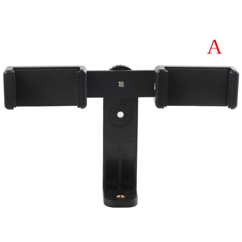 Universal Mobile Phone Camera Handle Holder Selfie Stand Handheld Grip Stabilizer Tripod with Dual Clip For iOS Android Phone: A