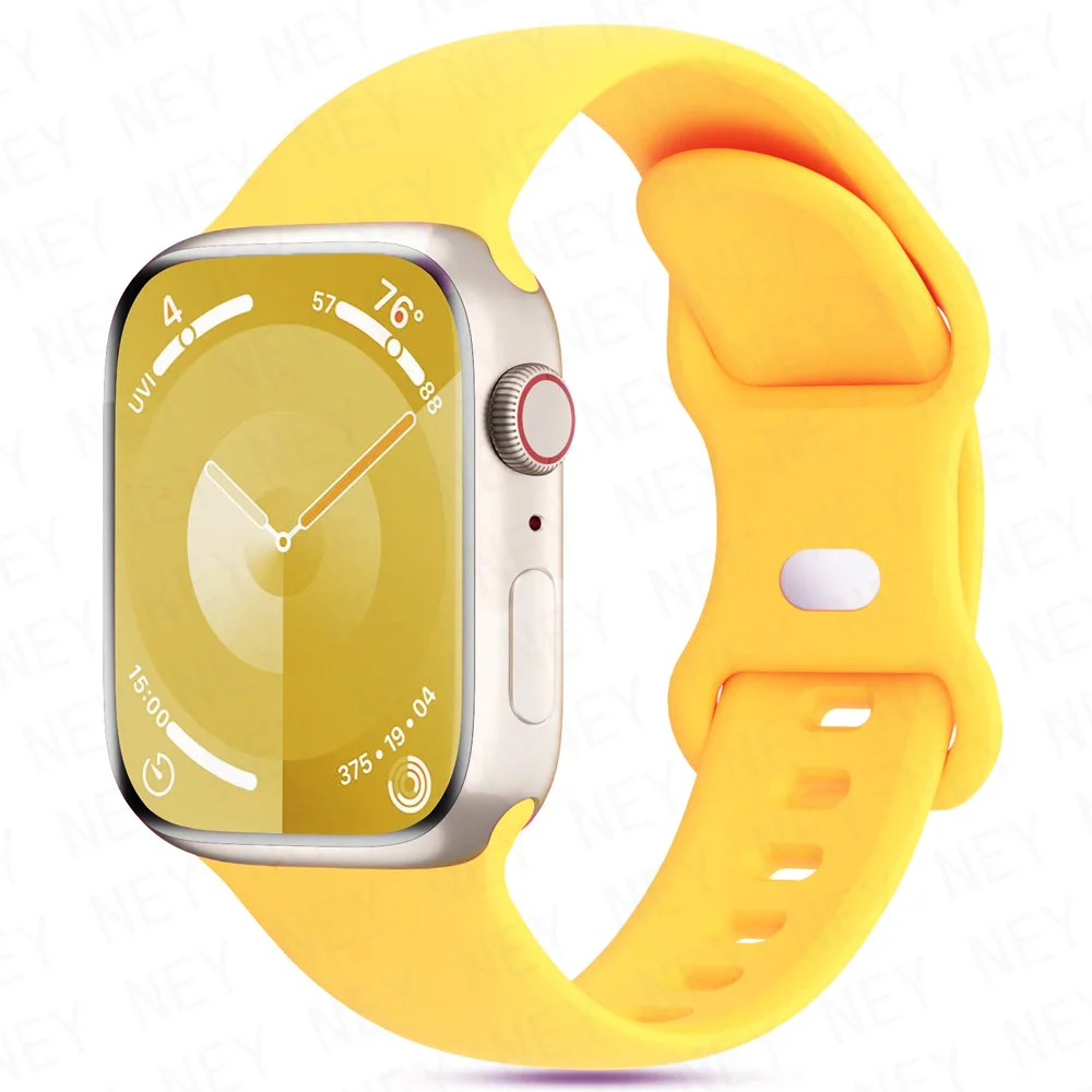Watchbands For Apple Watch Strap 46mm 44mm 40mm 45mm 41mm 42-38mm Silicone bracelet iwatch series 10 8 7 se 4 5 6 9 ultra 2 49mm: Celestial Teal / 16mm