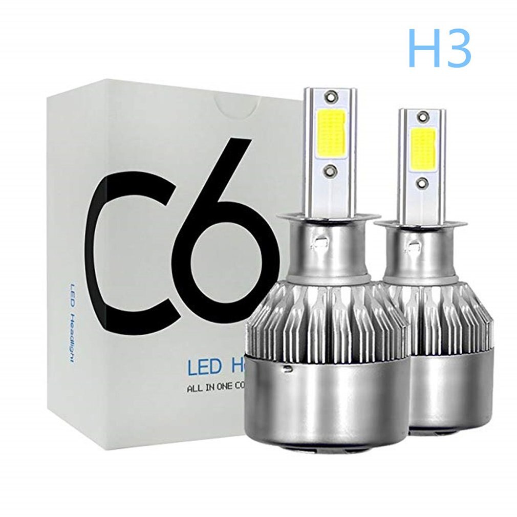 C6 Car Led Headlight Aviation Aluminum Ip68 Protection Level Car Led Headlight 360 Degree Light Cob Light Source: Red