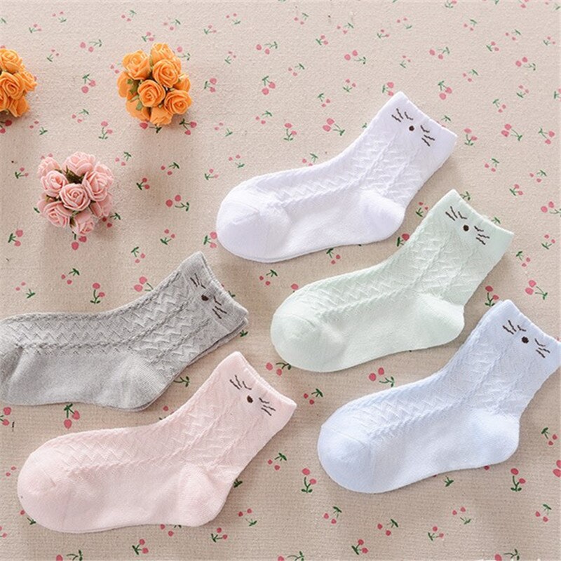 Chaussette fille cotton socks for half children baby knee highs socks girls sokken kids tube socks enfants C-CLL-137 3pairs/lot