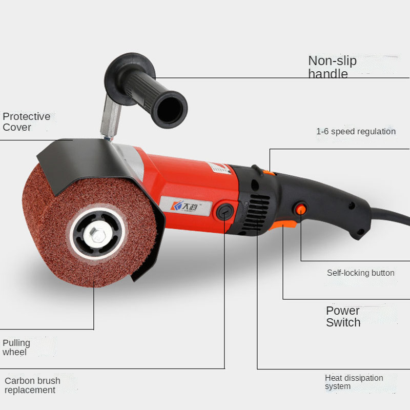 Polisseuse industrielle 2200w, 3000 tr/min, Machine à polir pour fils métalliques, bois, céramique, carrelage