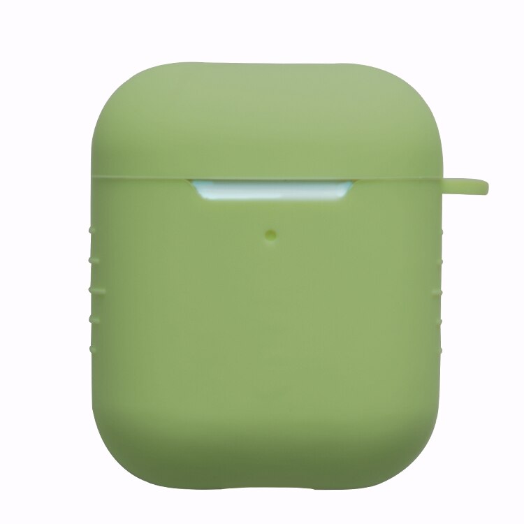 Soft Silicone Cases For Apple Airpods 1/2 Protective Bluetooth Wireless Earphone Cover For Apple Air Pods Charging Box Bags: Army Green