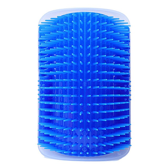 Kat Zelf Groomer Kam Borstel Pet Wrijven Gezicht Kietelen Massage Apparaat Met Catnip Ontharing Kam Voor Kat Hond Pet grooming Supplies: Blauw