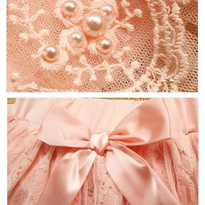 Børn lyserøde nederdele børn baby pige tyl tutus fest dans sløjfe kage tutu nederdele piger prinsesse blonde nederdel  jw3027