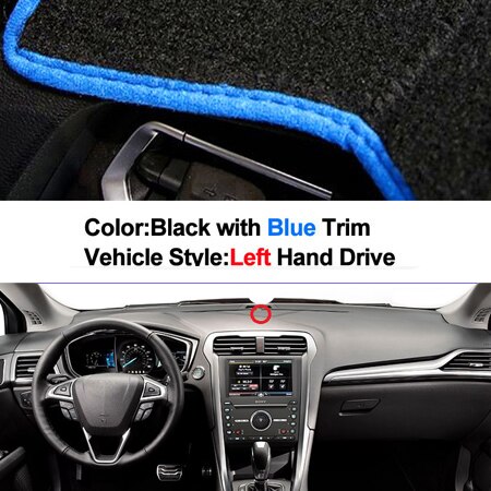 Cubierta interior para salpicadero de coche, tapete, capa, 2 capas, para Ford Fusion / Mondeo LHD RHD: LHD Blue