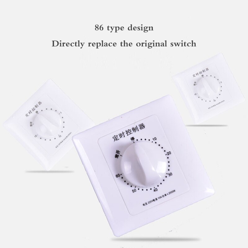 Mechanical Timer Swtich AC 15/30/120 Minutes Intelligent Timer Switch Controller Countdown High Power Timing Control Tools