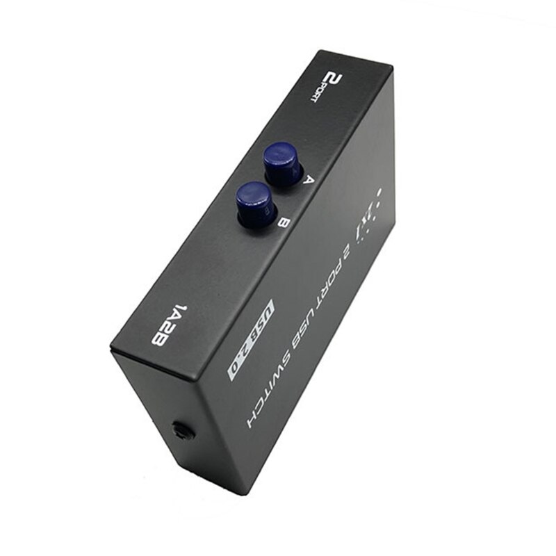2 Port Manual Usb Switch Box Twee Computers Delen Een Printer 2 In1out USB2.0 Hub Splitter Converter 95AF