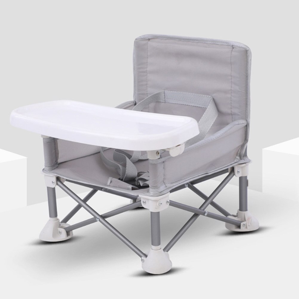 Højstol rejser camping børn spisestol baby aftagelig græsplæne strand med bakke bærbar foldbar aluminiumslegering spisning