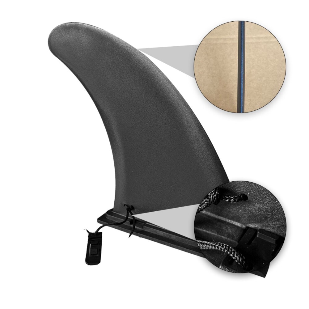 1Pc Inflatable Surfboard Caudal Fin Marine Slide-in Large Fish Fin Detachable Splitter Paddle (Black)