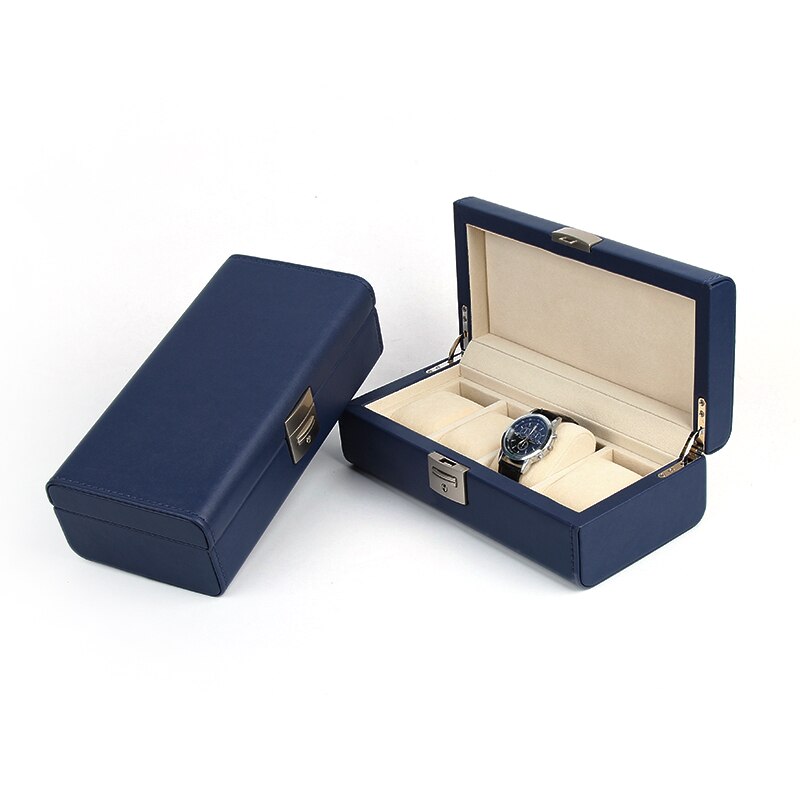 high-end PU leather hand 10-digit watch storage box 4-digit watch jewelry box with lock watch storage display box
