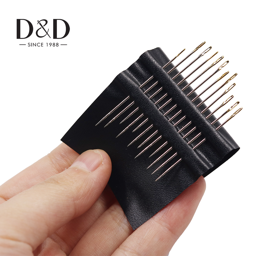 12/24Pcs Self Threading Needles Household Sewing Accessories DIY Tools Double Hole Easy to Thread Handmade Needle