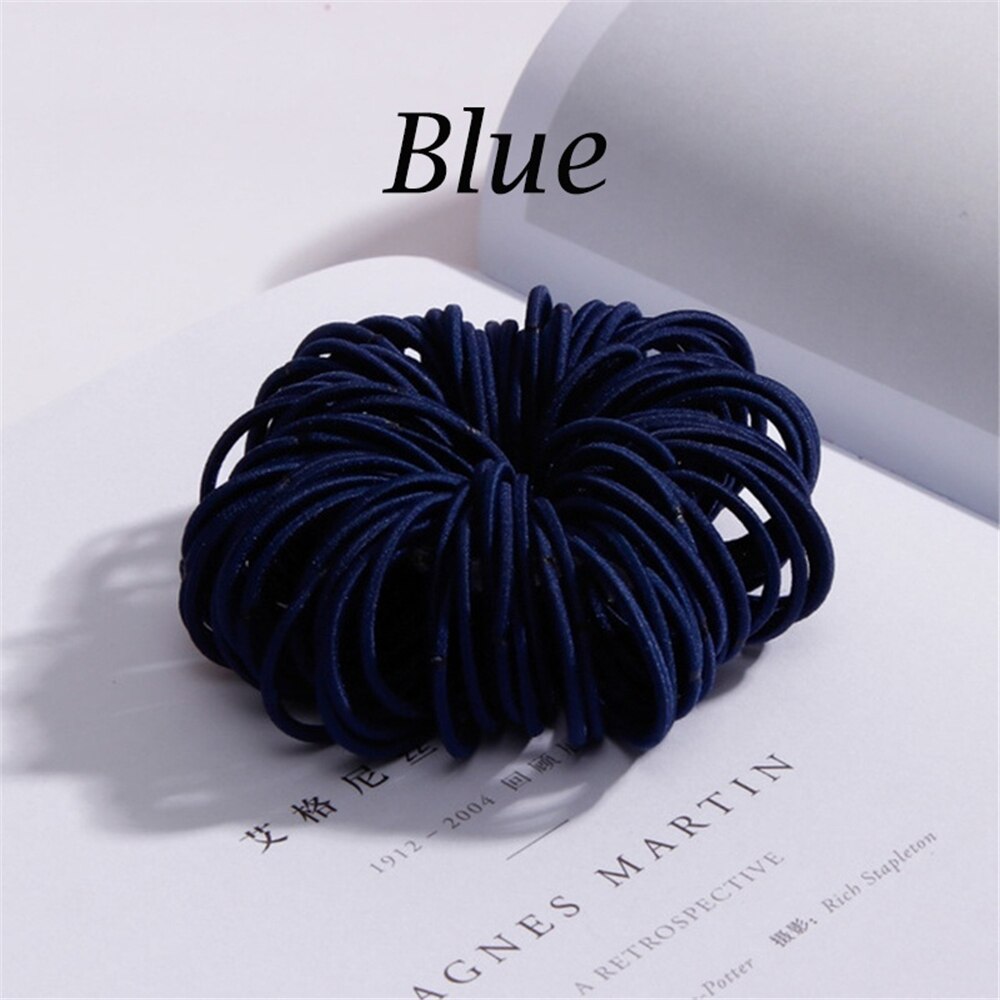 100 stks/partij Meisjes Snoep Kleuren Nylon 3CM Elastiekjes Kinderen Veilig Elastische Haarbanden Paardenstaart Houder Kids Haar Accessoires