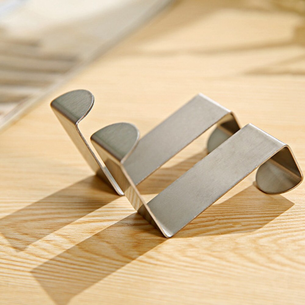 2 Stks/set Multifunctionele Rvs Haken Keukenkast Kleren Thuis Opslag Hanger Badkamer Handdoek Deur Haken Te Hangen #50
