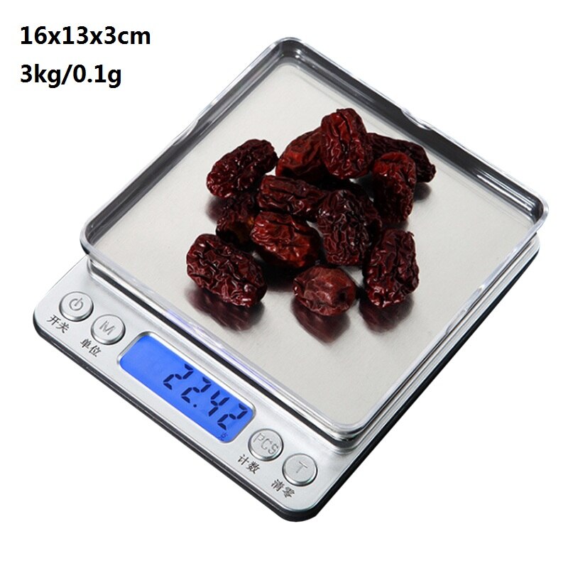 Balanza Digital portátil para cocina Balanza de alimentos para el hogar balanza electrónica de precisión 0,1g 0,01g balanza con plataforma sin batería: E
