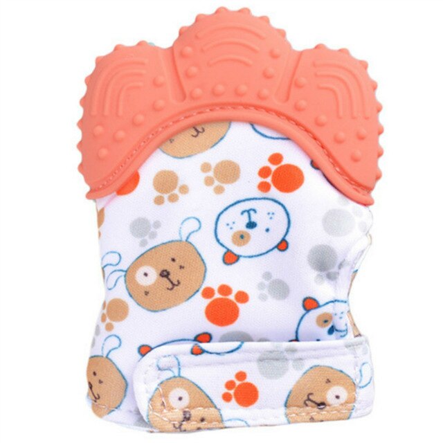 Anneau de dentition en Silicone sans BPA pour bébés, jouets, brosse à dents, soins dentaires, perles d'allaitement, pour enfants: orange2