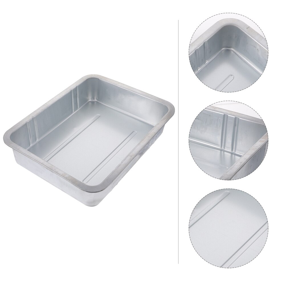 1pc Steel Oil Drain Pan Waste Engine Oil Collector Tank Gearbox Oil Drip Tray: Default Title