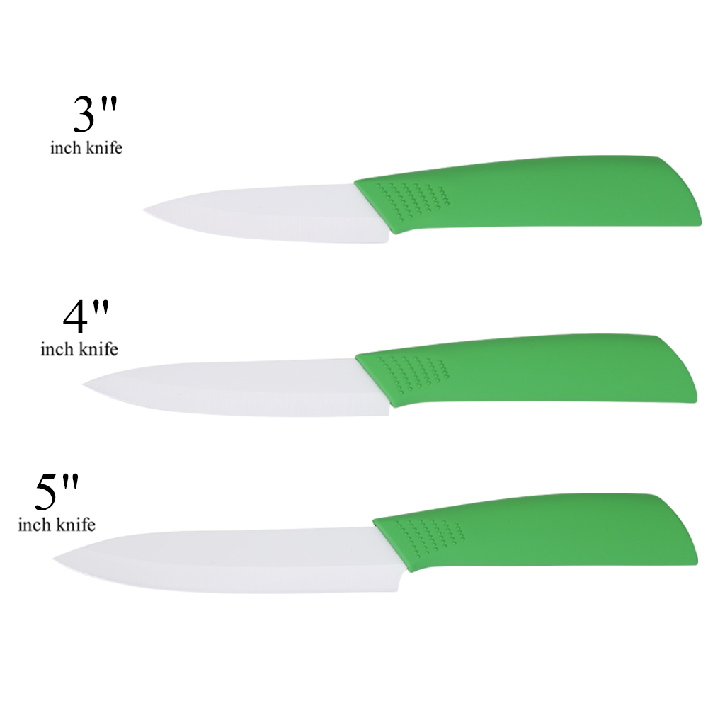 Zirconia Keramische Mes 3 "Paring 4" Utility 5 "Snijden 6" Koksmes Wit Blad Keukenmessen keramische Messen Koken Gereedschap: 3inch 4inch 5inch