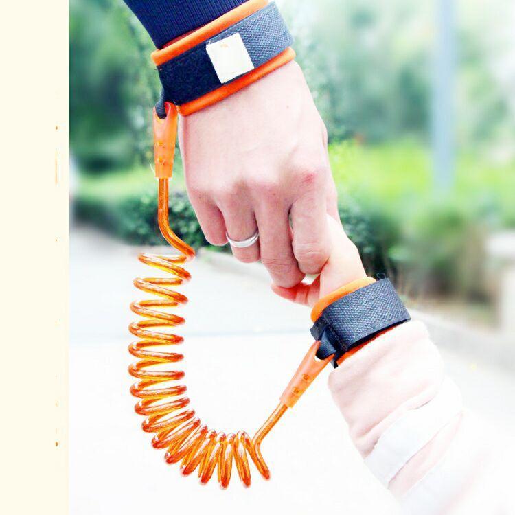 Sicherheitsgurt für kleinkinder und babys, kinderleine mit verlustsicherung, handgelenkverbindung, zugseil und verlustsicherung, babysicherheit: Orange / 250cm