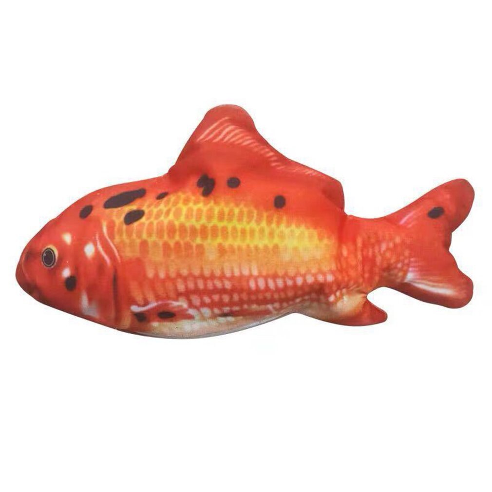 Elektrische Dansen Vis Speelgoed Pluche Interactieve Elektronische Bite Resistant Chew Molaire Moving Dancing Vis Speelgoed Kitten Slijpen Klauw: Red carp