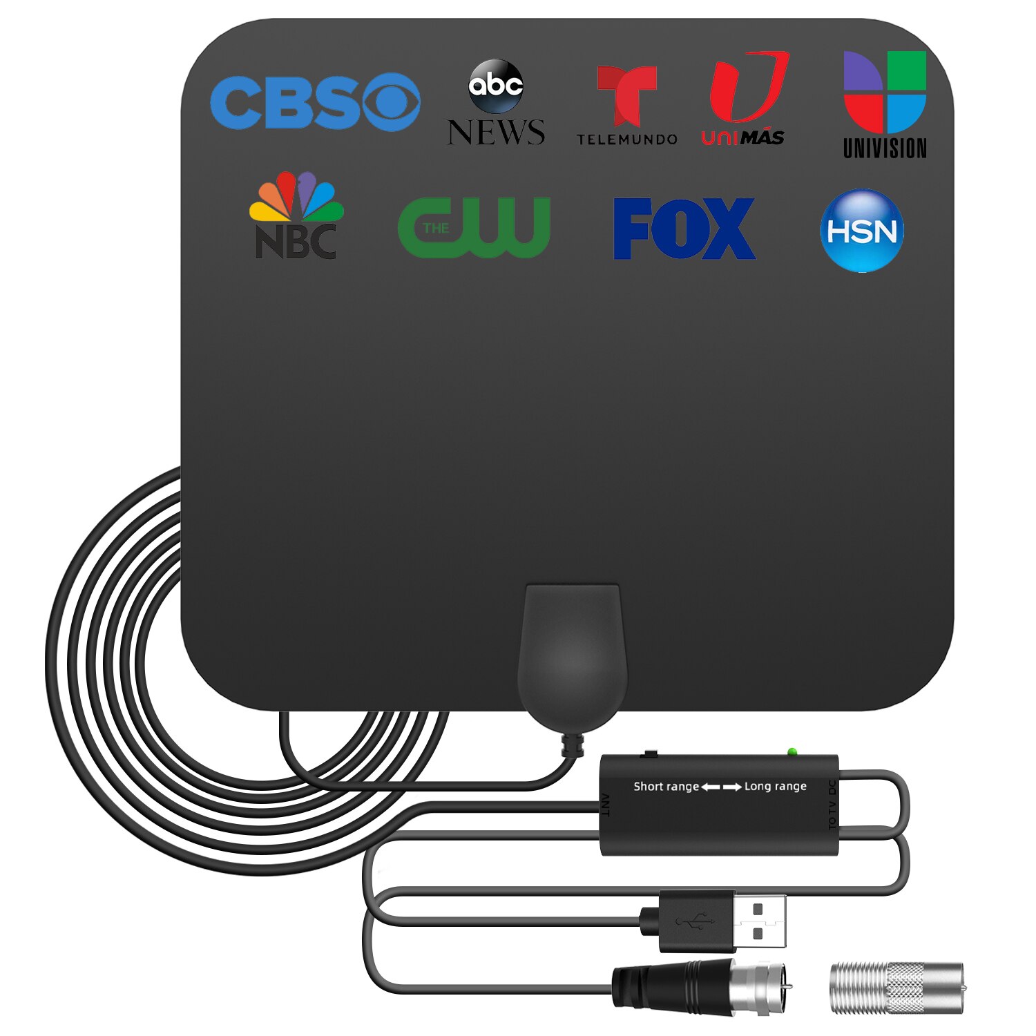 Antena de TV Universal plana para interior, amplificador aéreo Digital para interior, HDTV, captura de señal de alto refuerzo, 2022 millas, 3600