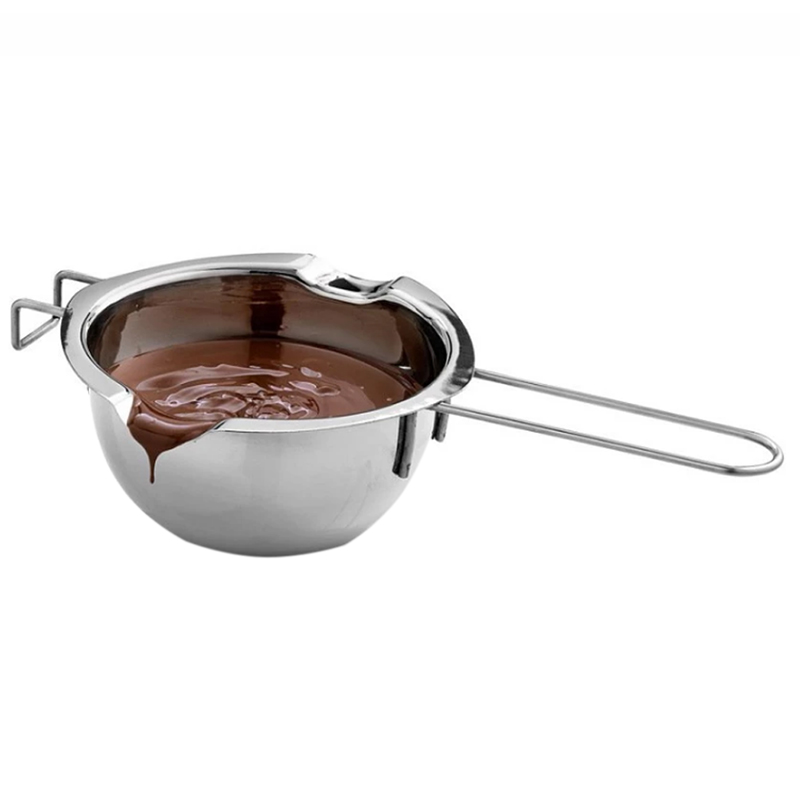 27.3*14*5cm rostfritt stål sjudande vatten eld smältgryta minispegel polerad choklad smältgryta köksredskap  #712